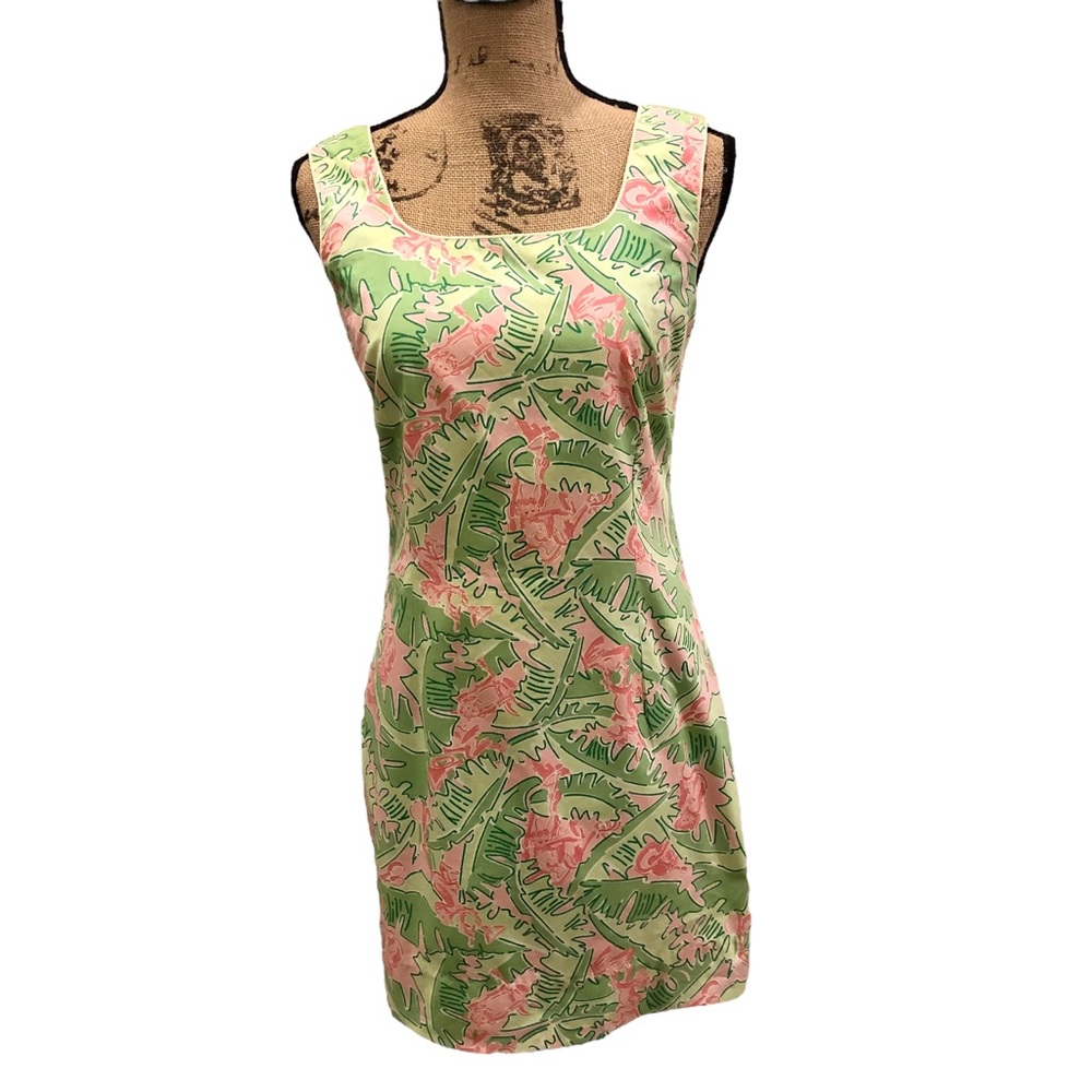 Lily Pulitzer white label Krista Musical Monkeys shift dress Size 6